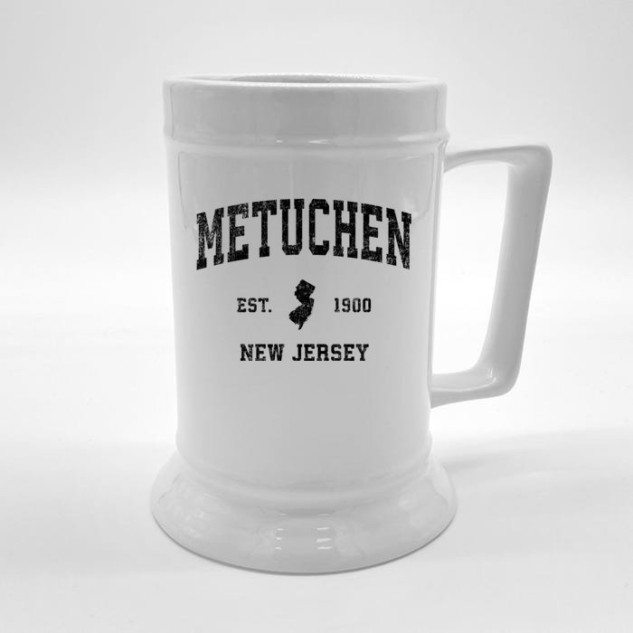 Metuchen New Jersey Nj Vintage Athletic Sports Front & Back Beer Stein