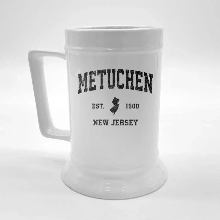 Metuchen New Jersey Nj Vintage Athletic Sports Front & Back Beer Stein