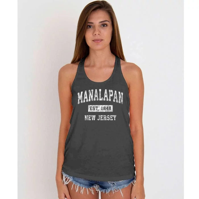 Manalapan New Jersey Nj Vintage Sports Women's Knotted Racerback Tank