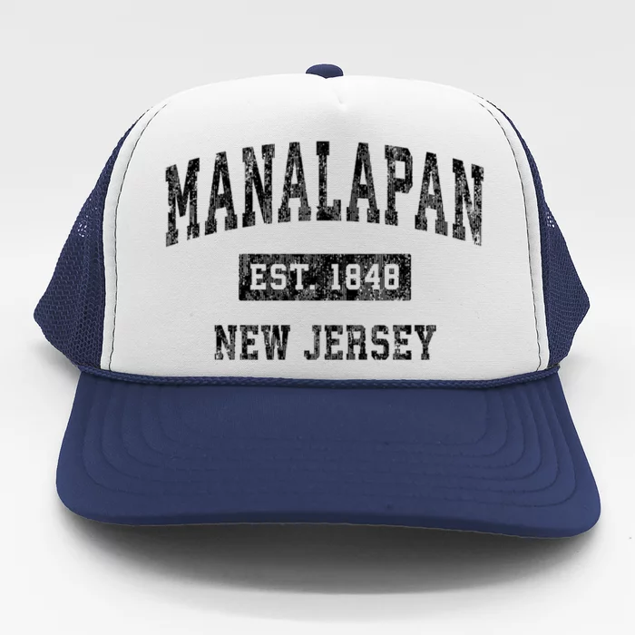 Manalapan New Jersey Nj Vintage Sports Trucker Hat