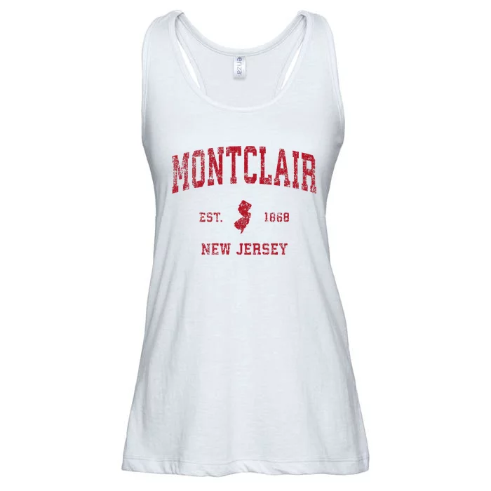 Montclair New Jersey Nj Vintage Sports Design Ladies Essential Flowy Tank