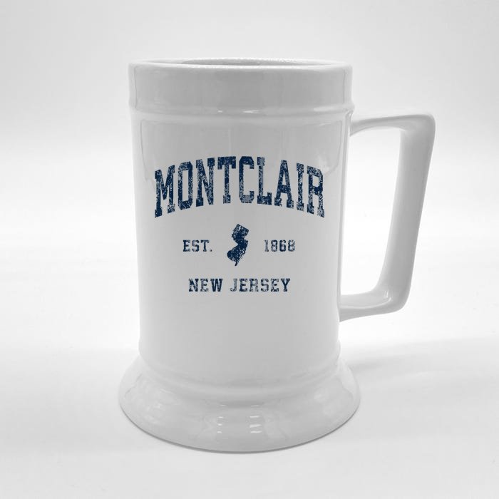 Montclair New Jersey Nj Vintage Athletic Sports Design Front & Back Beer Stein