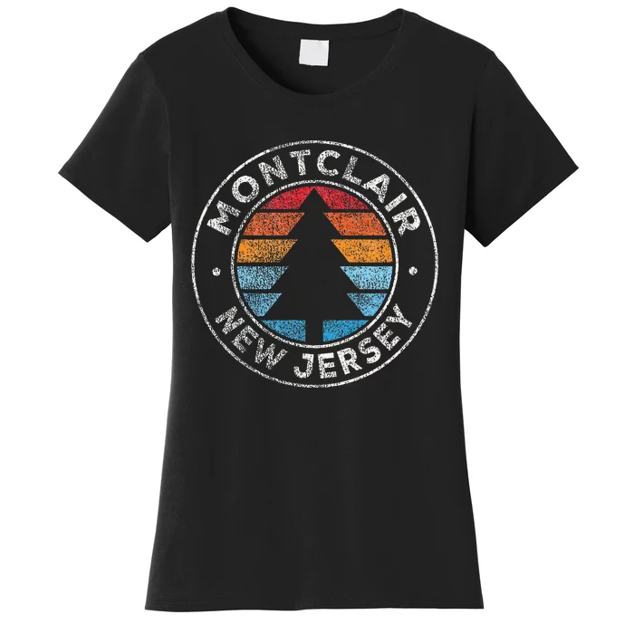 Montclair New Jersey Nj Vintage Graphic Retro 70s Women's T-Shirt