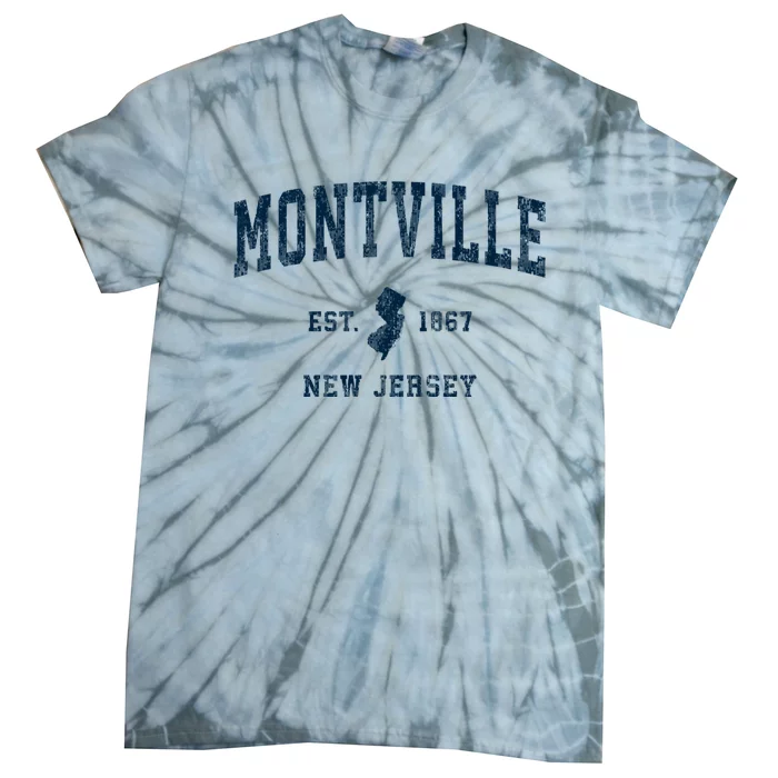 Montville New Jersey Nj Vintage Sports Tie-Dye T-Shirt