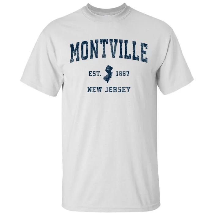 Montville New Jersey Nj Vintage Sports Tall T-Shirt