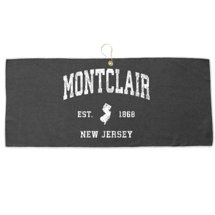 Montclair New Jersey Nj Vintage Athletic Large Microfiber Waffle Golf Towel