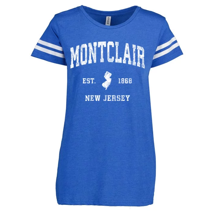 Montclair New Jersey Nj Vintage Athletic Enza Ladies Jersey Football T-Shirt