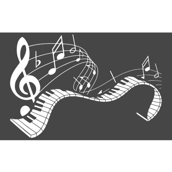 Music Notes Keyboard Pianist Classical Musician Piano Bumper Sticker