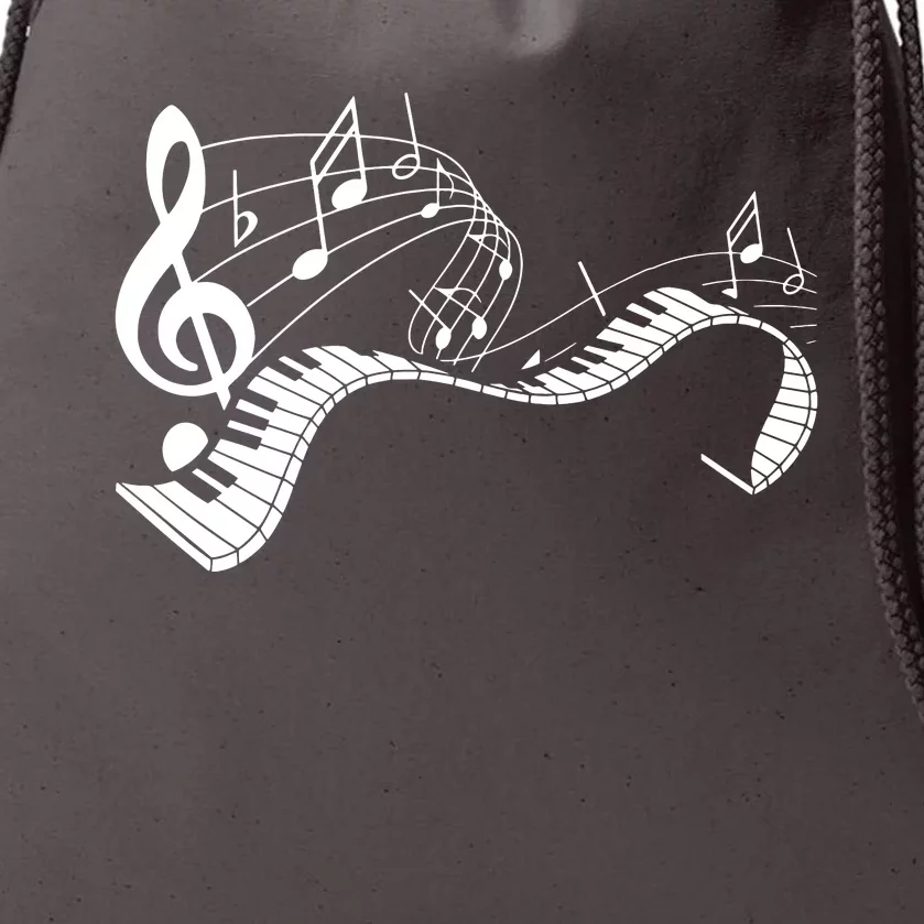 Music Notes Keyboard Pianist Classical Musician Piano Drawstring Bag