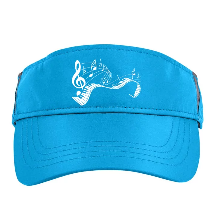 Music Notes Keyboard Pianist Classical Musician Piano Adult Drive Performance Visor