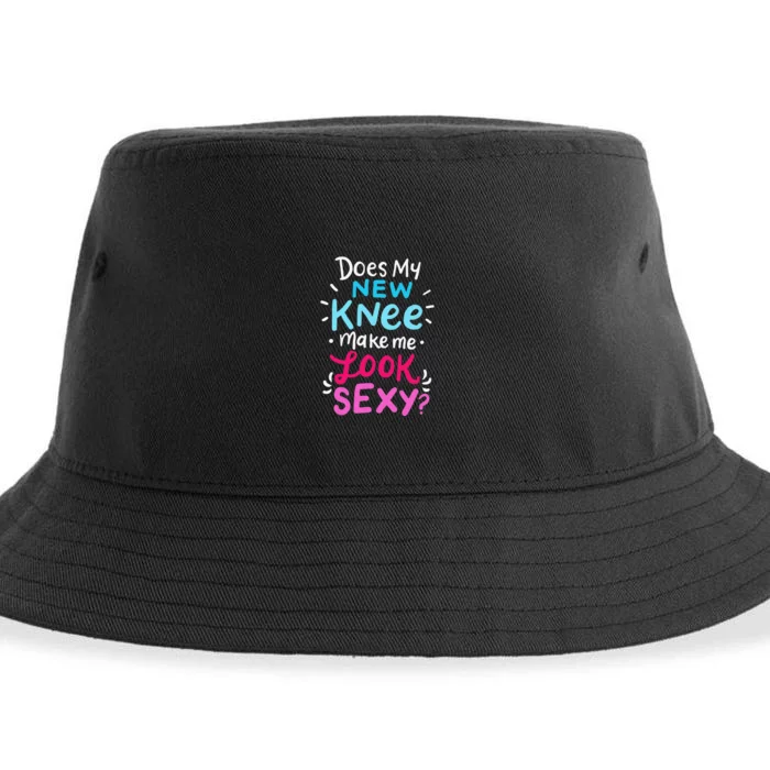 My New Knee Gift Funny Knee Replacement Surgery Joke Sustainable Bucket Hat