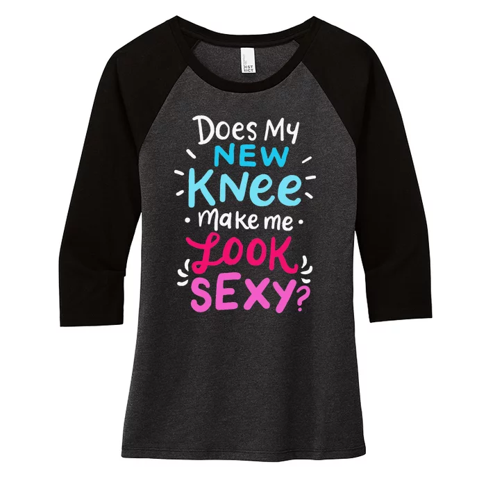 My New Knee Gift Funny Knee Replacement Surgery Joke Women's Tri-Blend 3/4-Sleeve Raglan Shirt