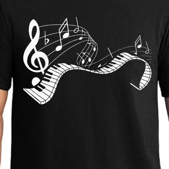 Music Notes Keyboard Pianist Classical Musician Piano Pajama Set