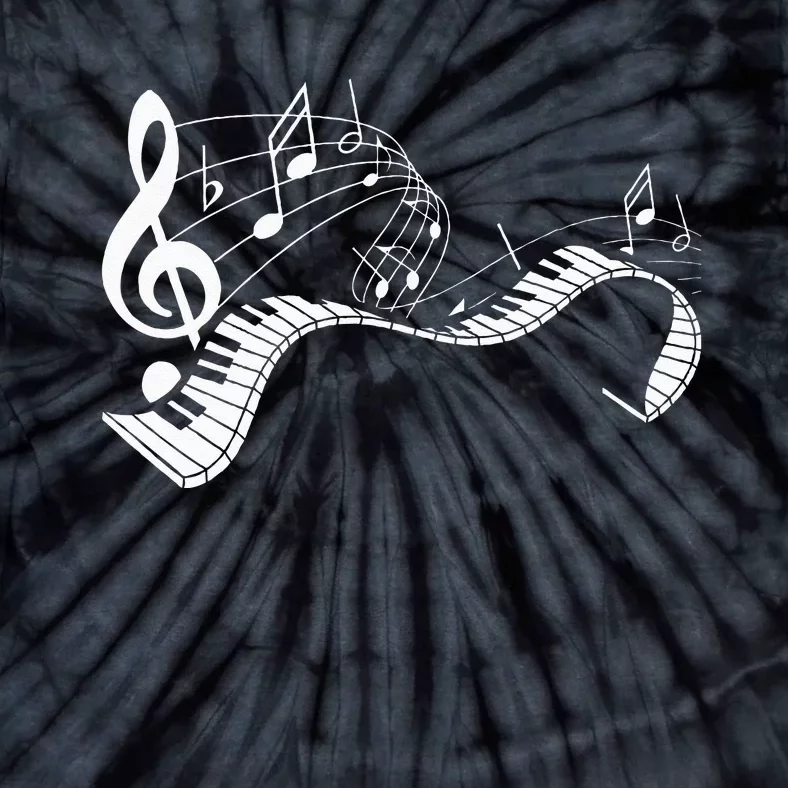 Music Notes Keyboard Pianist Classical Musician Piano Tie-Dye T-Shirt