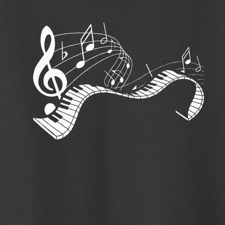 Music Notes Keyboard Pianist Classical Musician Piano Toddler T-Shirt