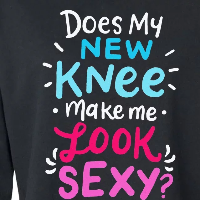 My New Knee Gift Funny Knee Replacement Surgery Joke Cropped Pullover Crew