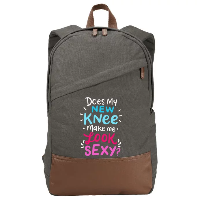 My New Knee Gift Funny Knee Replacement Surgery Joke Cotton Canvas Backpack