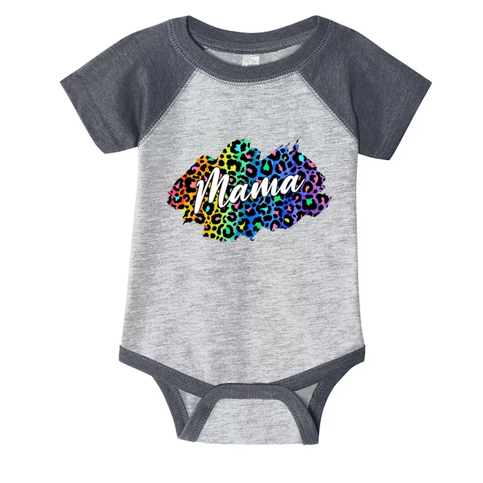 Mama Neon Leopard Print Cute Gift Infant Baby Jersey Bodysuit