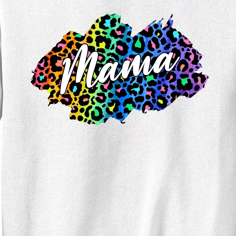 Mama Neon Leopard Print Cute Gift Sweatshirt