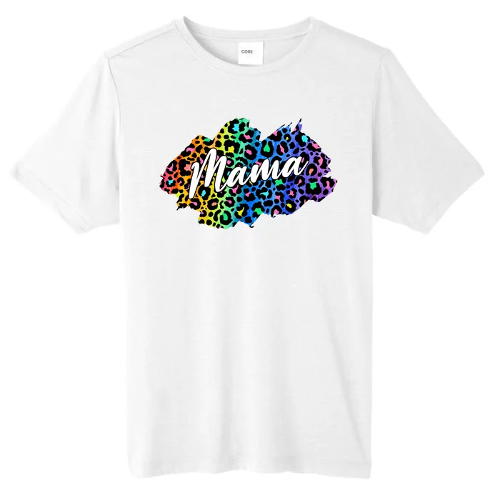 Mama Neon Leopard Print Cute Gift ChromaSoft Performance T-Shirt