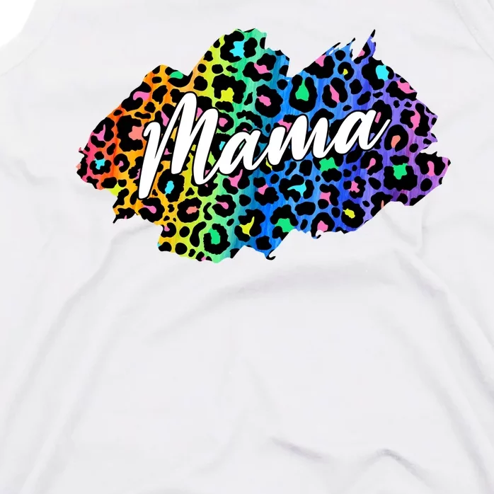 Mama Neon Leopard Print Cute Gift Tank Top