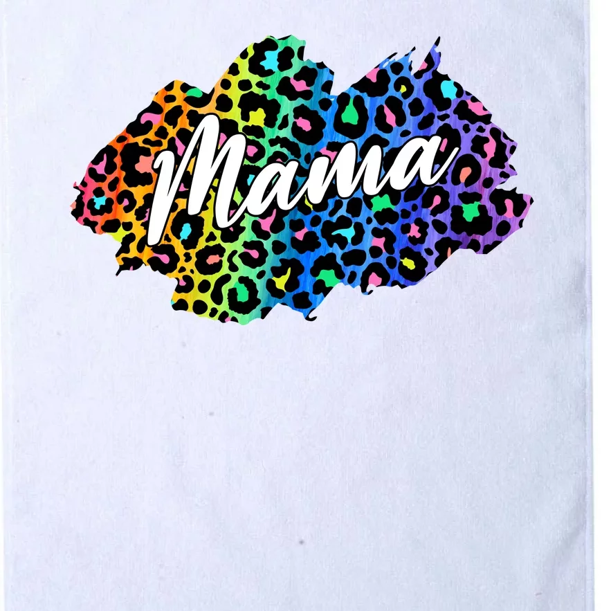 Mama Neon Leopard Print Cute Gift Platinum Collection Golf Towel