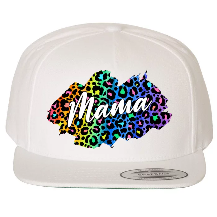 Mama Neon Leopard Print Cute Gift Wool Snapback Cap