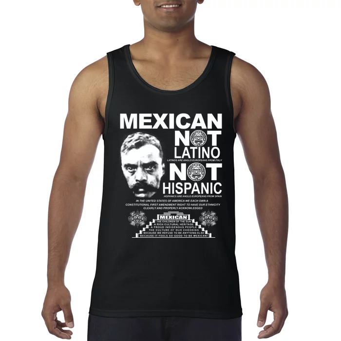 Mexican Not Latino Mexican Pride Zapata Tank Top