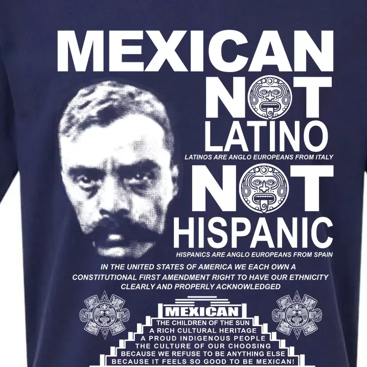 Mexican Not Latino Mexican Pride Zapata Sueded Cloud Jersey T-Shirt