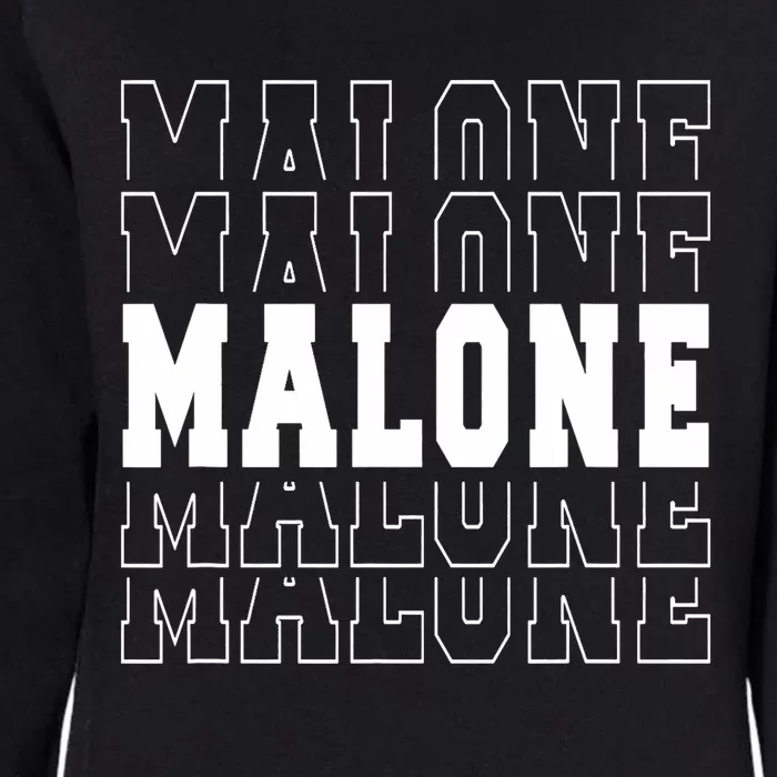 Malone Name Womens California Wash Sweatshirt