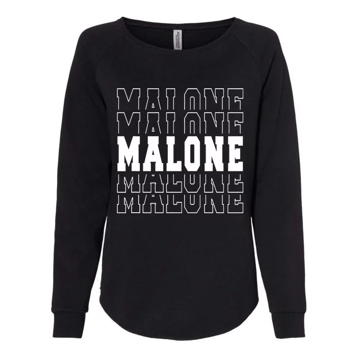 Malone Name Womens California Wash Sweatshirt