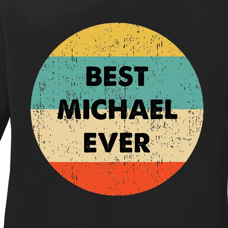 Michael Name Ladies Long Sleeve Shirt