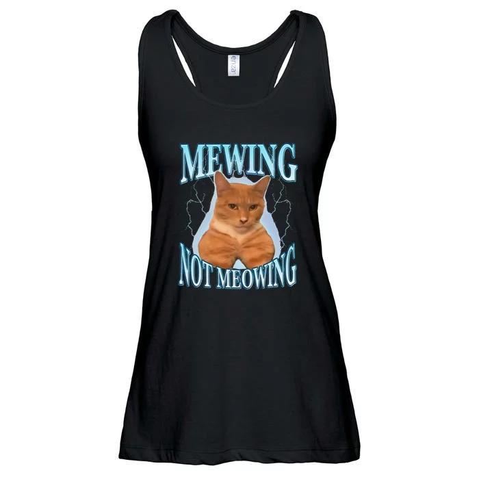 Mewing Not Meowing Funny Meme Ladies Essential Flowy Tank