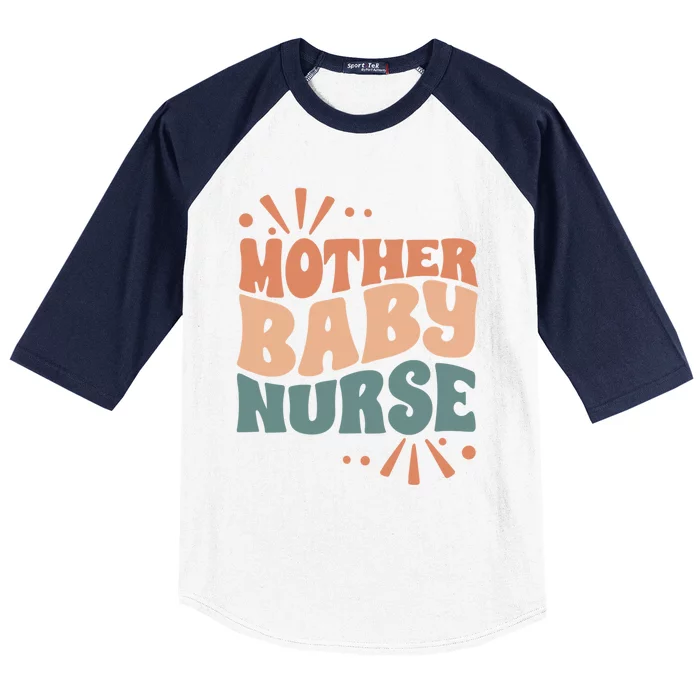 Mother Nurse MotherS Day Nurse Week Infants Nurse Mom Funny Gift Baseball Sleeve Shirt