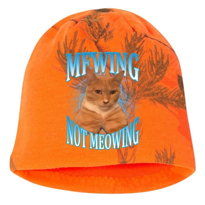 Mewing Not Meowing Funny Cat Meme Kati - Camo Knit Beanie