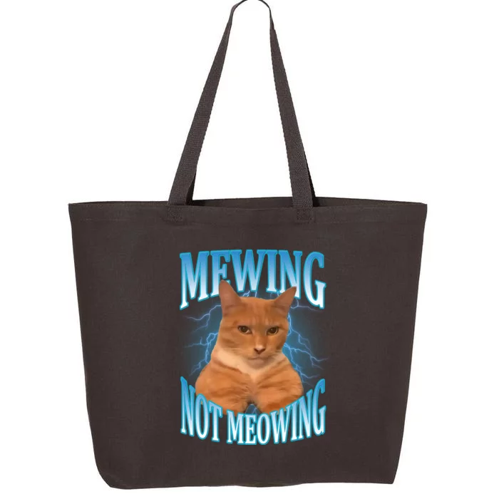 Mewing Not Meowing Funny Cat Meme 25L Jumbo Tote