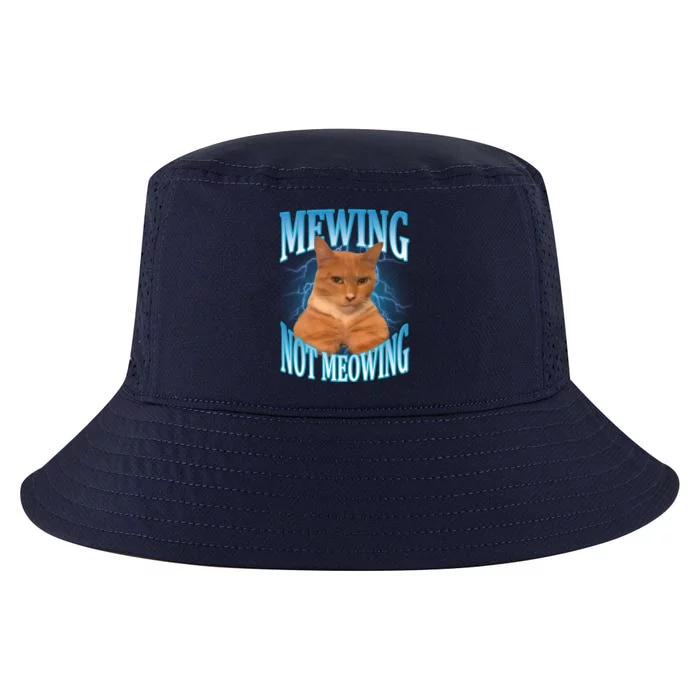 Mewing Not Meowing Funny Cat Meme Cool Comfort Performance Bucket Hat