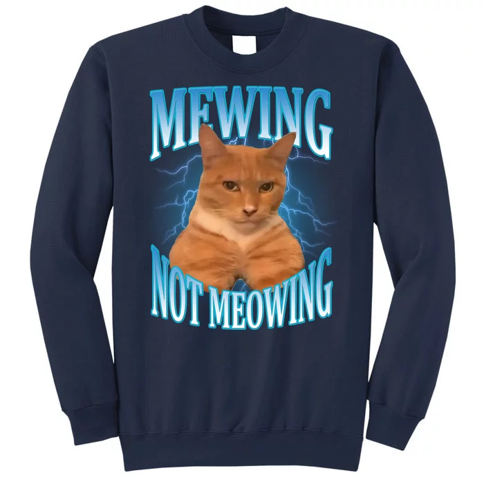 Mewing Not Meowing Funny Cat Meme Sweatshirt