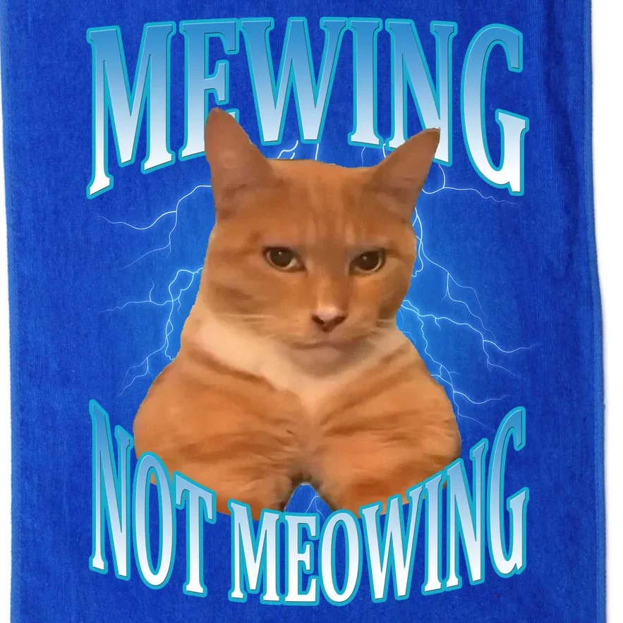 Mewing Not Meowing Funny Cat Meme Platinum Collection Golf Towel