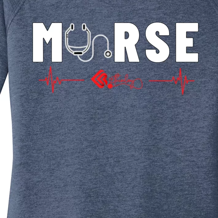 Male Nurse Murse Gift Women's Perfect Tri Tunic Long Sleeve Shirt