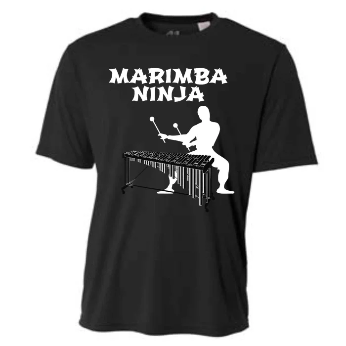 Marimba Ninja Marching Band Funny Percussion Cooling Performance Crew T-Shirt