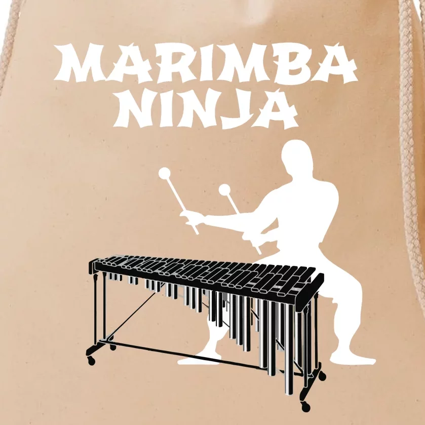 Marimba Ninja Marching Band Funny Percussion Drawstring Bag