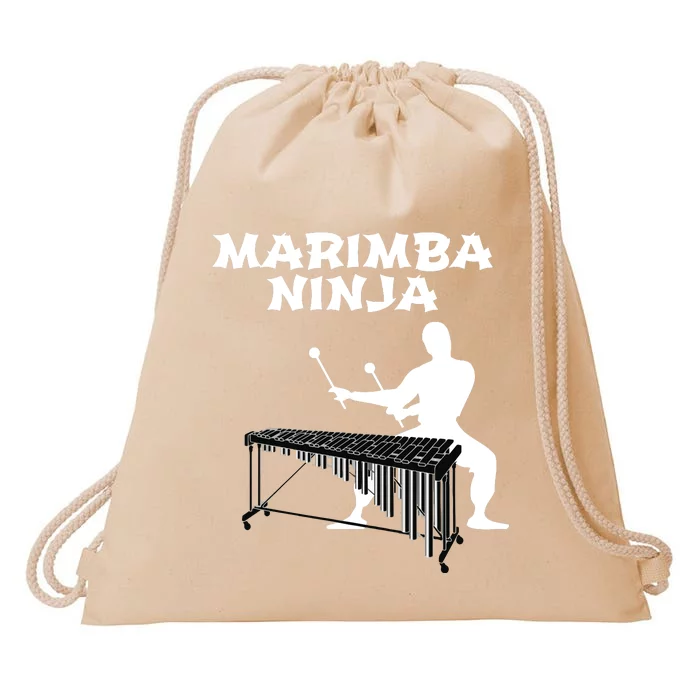 Marimba Ninja Marching Band Funny Percussion Drawstring Bag