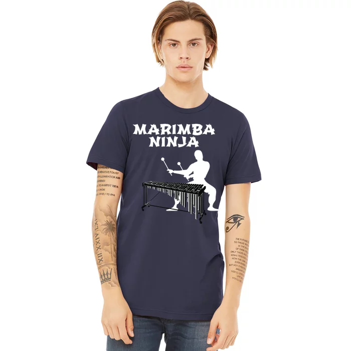 Marimba Ninja Marching Band Funny Percussion Premium T-Shirt