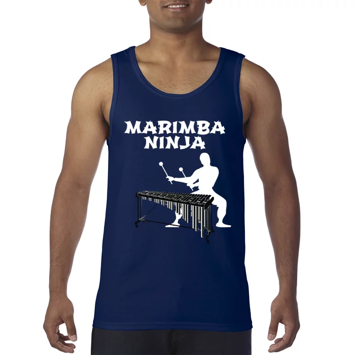 Marimba Ninja Marching Band Funny Percussion Tank Top