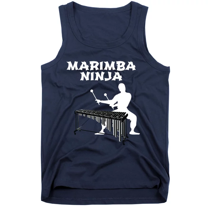 Marimba Ninja Marching Band Funny Percussion Tank Top