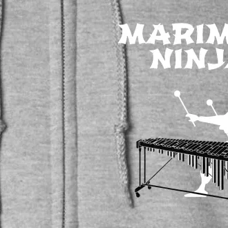 Marimba Ninja Marching Band Funny Percussion Full Zip Hoodie