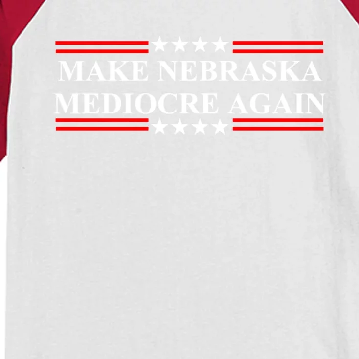 Make Nebraska Mediocre Again Kids Colorblock Raglan Jersey