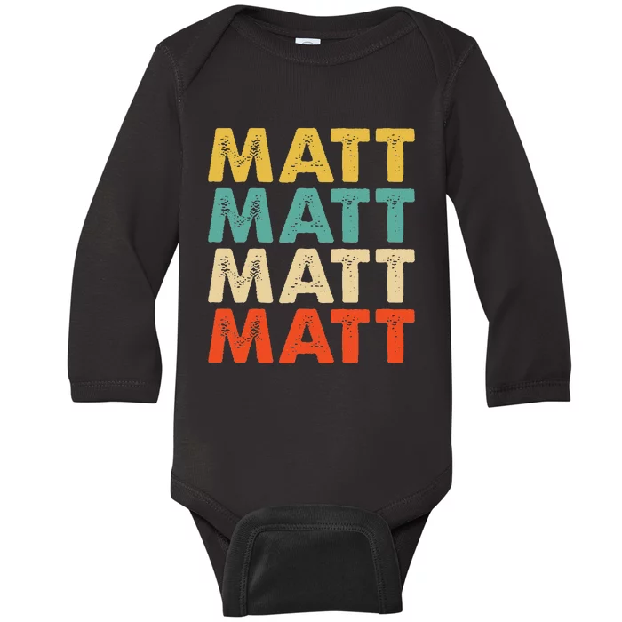 Matt Name Baby Long Sleeve Bodysuit