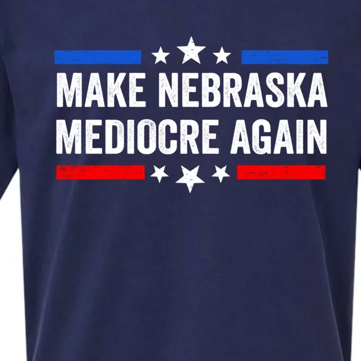 Make Nebraska Mediocre Again Sueded Cloud Jersey T-Shirt